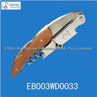 New ! High quality two step bottle opener with wood handle(EBO03WD0033)