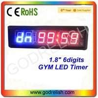 High 1.8 inch 6digits 7-segment indoor gym fitness sports clock led countdown timer
