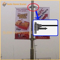 Metal Street Light Pole Advertising Banner Clamp