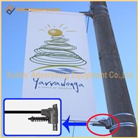 Metal Street Light Pole Advertising Banner Mount