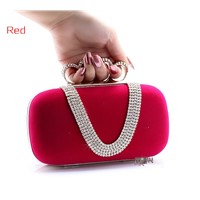 u shaped ring pattern women's diamond evening bag.great tready nice bridal clutch bag