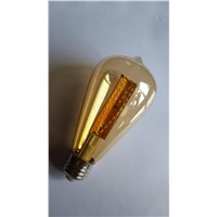 Brown shade Decorative lights E27 LED ST64 light bulb 96SMD 3w LED Edison light bulb