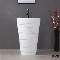 No bacteria solid surface free standing  basin