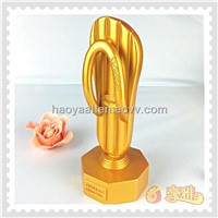 Resin Plastic Award Gold Plated Slipper Shaped Award for Promotion Gift