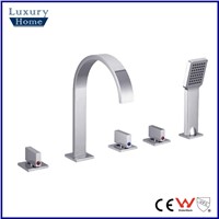 5 pieces  deck mounted waterfall  bath faucet