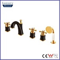 luxury home 5 hole gold finish  shower faucet