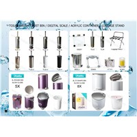 toilet brushes, digital scales, pedal dust bins,luggage rack,acrylic containers