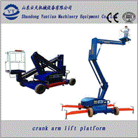 High quality  Crank arm lift for sale, 4 wheels boom lift
