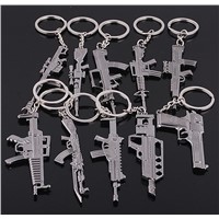 Fashion design pistol keychains promotional keychains unique design keyrings