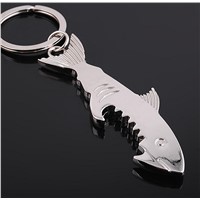Fashion design fish shape bottle opener  keychains promotional keychains metal keyrings