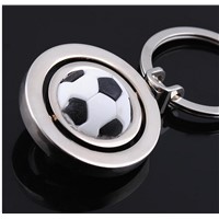 Fashion design football shape keychains promotional keychains metal keyrings