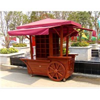 Mobile Food Cart, Outdoor Retail Kiosk for Food, Coffee, Jugo,Juice Cart