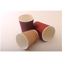 16oz  tripple/ripple wall  paper cup coated with single pe