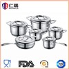 2014 new design 12 pcs stainless steel cookware set