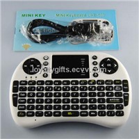 2014 Free shipping Hot I8 mini wireless keyboard mouse combo free shipping Black and white choice