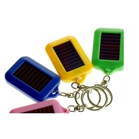 Colorful Solar Keychain ABS plastic Material LED key chains