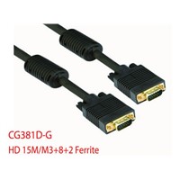 15 Pin M/M Super VGA Cable for PC TV Computer / VGA extension cable