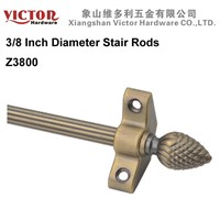 3/8 Inch Diameter Stair Rods Steel Tube Zinc Bracket &amp;amp; Finial