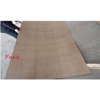 Dark brown hardboard 4x8 with smooth surface and rough back