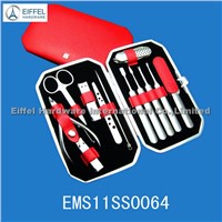High quality Manicure set in red case (EMS11SS0064)
