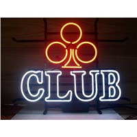 New F (169) CLUB handicrafted real glass tube neon light beer lager bar pub club sign.