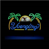 New T214 YUENGLING PALM TREE handicrafted real glass tube neon light beer lager bar pub club sign.