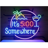 New T700 ITS 500 SOMEWHERE handicrafted real glass tube neon light beer lager bar pub club sign.