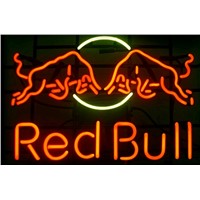 New T74 RED BULL handicrafted real glass tube neon light beer lager bar pub club sign.