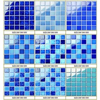 color shading porcelain mosaic for swimming pool