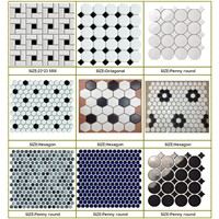 Hexagon Glazed Mosaic Tiles, Ceramic Mosaic, Glazed Mosaic, Swimming Pool Tiles