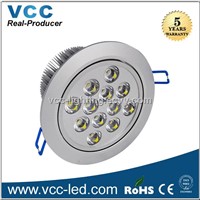 Hot selling 1300lm Bridgelux high power 12W led recessed downlight