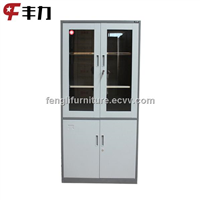 Metal glass file cabinet for office room