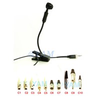 YAM Black Y608 Instrument Microphone For for Shure Sennheiser Akg Audio Technica Wireless Mics