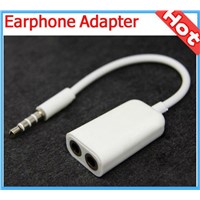 3.5mm 1 to 2 Stereo Headphone / Earphone Splitter Cable adapter for mobile phones