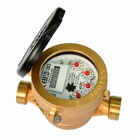 Single Jet Dry Dial Brass Body Water Meter