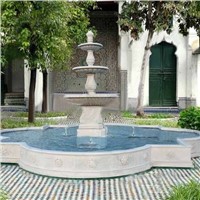 Hand Carved Stone Fountain, Outdoor Garden Water Fountain (YKOF-53)