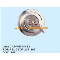 Gas cap with key for peugeot 205 305