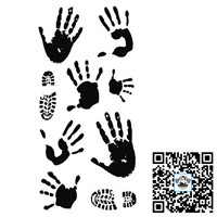 Tatoo Temporary Stickers/arm,waist,back,body/Footprint,handprint/waterproof,fake tattooed art/CE
