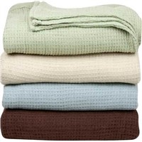 100% cotton Waffle Hospital thermal blanket