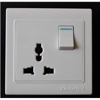 PC panel electric wall socket with switch