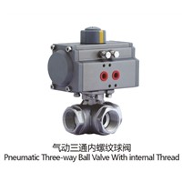 three-way ball Valve with pneumatic actuator/China standard pneumatic actuator