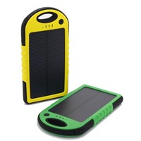 Waterproof solar power bank 5000mah