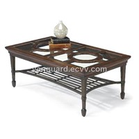 Wooden/Glass/Metal Cocktail Table