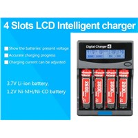 LCD indicate AA/AAA/18650 battery charger