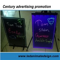 Led illuminated Magnetic Writing Board for advertising