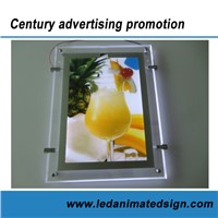 Single side crystal led light box