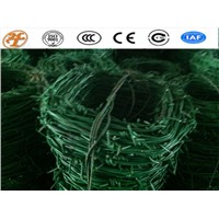 PVC Coated Green Barb Wire Fence ISO SGS Certified Factory