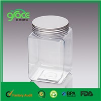 LG-13 Square Wide Mouth Jar with Aluminum Cap
