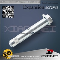 Zinc plated sleeve anchor with hex bolt and nut