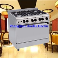 Free standing  gas oven with cast pan